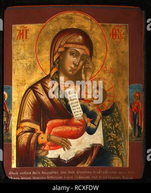 Mutter Gottes besänftigen meine Schmerzen. Museum: private Sammlung. Thema: russische Ikone. Stockfoto