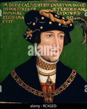 König Ludwig II. von Ungarn. Museum: Kunst Museum, Vienne. Autor: Krell, Hans. Stockfoto