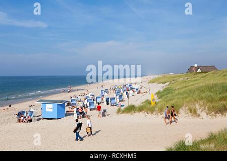 Strand, Kampen, Sylt, Schleswig-Holstein Stockfoto