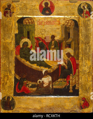 Das Fest der Geburt Johannes des Täufers. Museum: Staatliche Eremitage, St. Petersburg. Thema: russische Ikone. Stockfoto