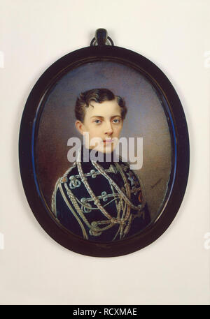 Portrait von tsarevich Nicholas Alexandrowitsch von Russland (1843 - 1865). Museum: Staatliche Eremitage, St. Petersburg. Autor: Schmitt, Alois Gustav. Stockfoto