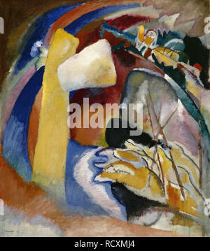 Studie für die Lackierung mit weißen Form. Museum: DETROIT INSTITUT DER KUNST. Autor: Kandinsky, Wassily Wassiljewitsch.