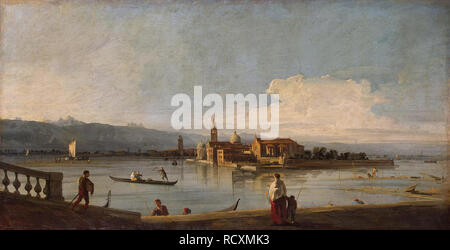 Blick auf die Inseln San Michele, Murano San Cristoforo und von der Fondamente Nove. Museum: Staatliche Eremitage, St. Petersburg. Autor: CANALETTO. Stockfoto