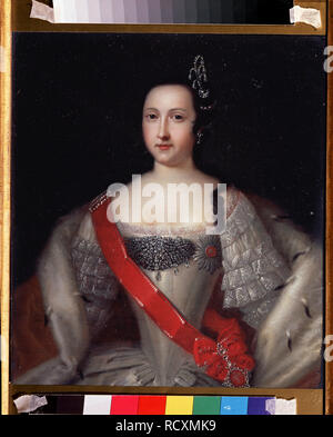 Portrait der Prinzessin Anna Leopoldovna (1718-1746), der Zar Iwan VI Mutter. Museum: Zustand V. Tropinin-Museum, Moskau. Autor: CARAVAQUE, Louis. Stockfoto