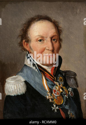 Portrait von Feldmarschall Graf Ludwig Adolf Peter zu Sayn-Wittgenstein-Ludwigsburg (1769-1843). Museum: Musée Marmottan Monet, Paris. Autor: Boilly, louis-leopold. Stockfoto