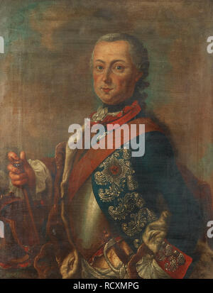 Porträt von Friedrich II. von Preußen (1712 - 1786). Museum: private Sammlung. Thema: De la Croix, Pieter Frederik. Stockfoto