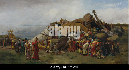 Gulliver und der Liliputaner. Museum: private Sammlung. Autor: Vibert, Jehan-Georges. Stockfoto