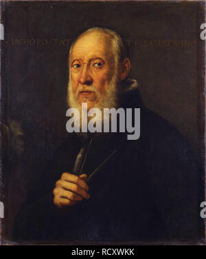 Portrait der Bildhauer Jacopo Sansovino (1486-1570). Museum: Uffizien, Florenz. Stockfoto