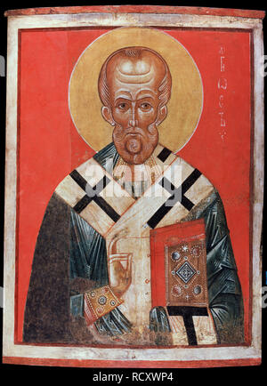 Saint Nicholas. Museum: Staatliche Eremitage, St. Petersburg. Thema: russische Ikone. Stockfoto