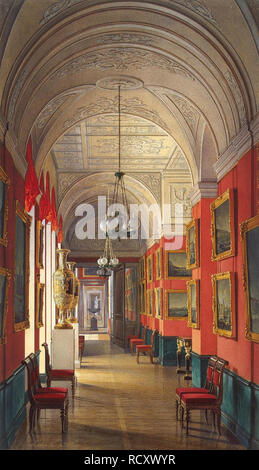 Interieur der neuen Eremitage. Die Zimmer des Petersburger Ansichten. Museum: Staatliche Eremitage, St. Petersburg. Thema: Hau, Eduard. Stockfoto