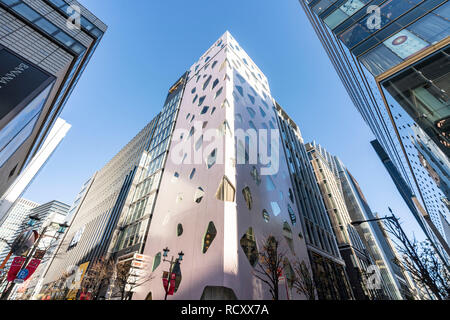 Mikimoto Ginza 2, Tokio, Tokyo, Japan. Von Toyo Ito + Taisei Corporation, 2005 erbaut. Stockfoto