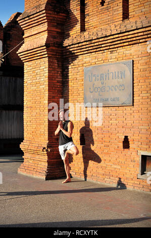 Tha Phae Gate alte Stadt Chiang Mai Thailand Stockfoto