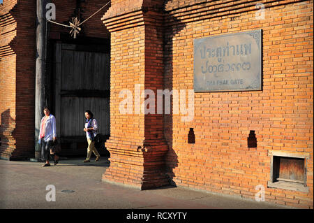 Tha Phae Gate alte Stadt Chiang Mai Thailand Stockfoto