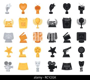 Akademie, Schauspieler, Antenne, Kunst, Award, Babina, beste, Box, Cartoon, schwarz, Kino, Film, Klatschen, Sammlung, Design, Diplom, Regisseur, Film, Filmstreifen, Rahmen, Globus, Gold, Herz, Icon, Illustration, isoliert, Lorbeer, Logo, Maske, Megaphon, Filme, Operator, Pistole, Planet, Popcorn, Preis, Rolle, Set, Shout, Zeichen, Ständer, stern, Symbol, Theater, tv, Vector, Web, Welt, Kranz Vektor Vektoren, Stock Vektor