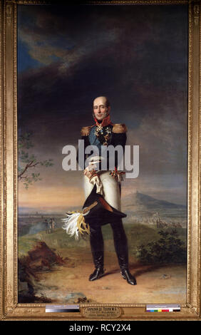 Portrait von Feldmarschall Graf Michail Barklay-de-Tolli (1761-1818). Museum: Staatliche Eremitage, St. Petersburg. Autor: DAWE, George. Stockfoto