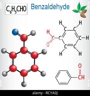 Benzaldehyd. Aldehyde in der Natur. Vector Illustration Stock Vektor