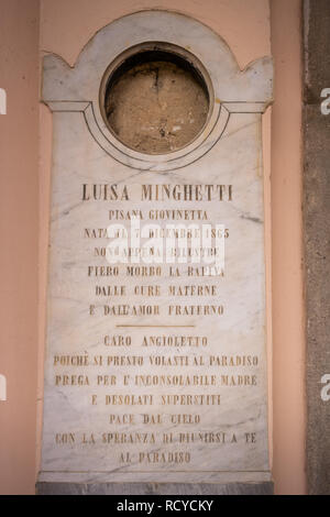 Das Heiligtum der Madonna del Carmine Di Rivalto liegt in der Nähe der bewaldeten Hügel von Poggiopiano in der Gemeinde Chianni Provinz Pisa, Stockfoto