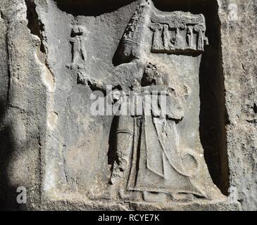 6155. Hamat Gader, griechische Inschrift Stockfoto