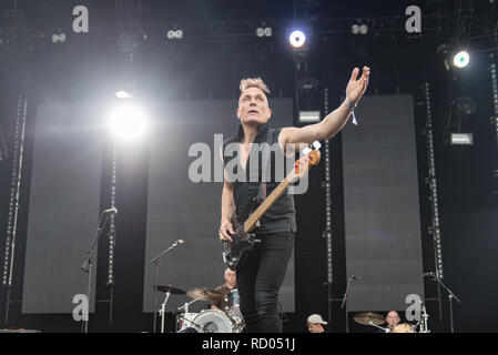 Die Membranen John robb auf der Bühne des Bärtigen Theorie Festival Stockfoto