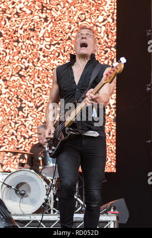 Die Membranen John robb auf der Bühne des Bärtigen Theorie Festival Stockfoto