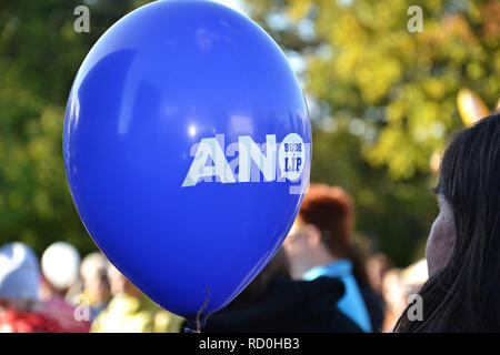 Logo der Bewegung ANO 2011. (CTK Photo/Jana Zaoralkova) Stockfoto