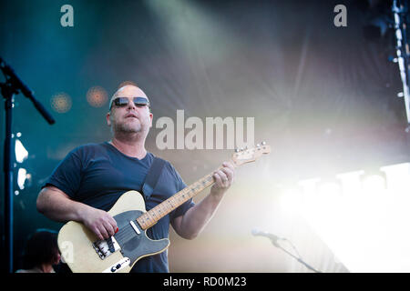 Die US-amerikanische Rockband Pixies führt ein Live Konzert Konzert bei den Danish Music festival Northside 2014. Hier Sänger, Songwriter und Musiker Schwarz Francis ist live auf der Bühne gesehen. Dänemark, 15.06.2014. Stockfoto
