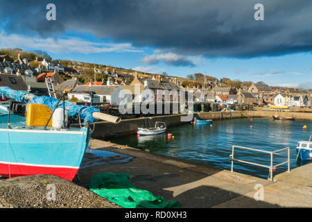 Johnshaven Hafen, in der Nähe von Montrose, Aberdeenshire, Hochland, Schottland Großbritannien Stockfoto