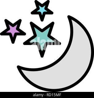 Mond und Sterne Vektor Symbol für private und kommerzielle Zwecke............. Stock Vektor