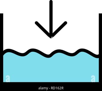 Unter dem Meeresspiegel Vektor Symbol für private und kommerzielle Zwecke............. Stock Vektor