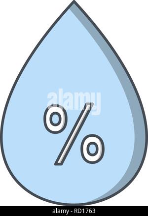 Luftfeuchtigkeit Vektor Symbol für private und kommerzielle Zwecke............. Stock Vektor