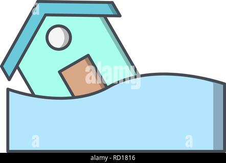 Flut Symbol Vektor Symbol für private und kommerzielle Zwecke............. Stock Vektor