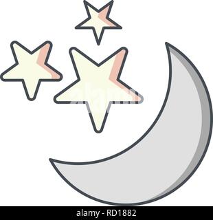 Mond und Sterne Vektor Symbol für private und kommerzielle Zwecke............. Stock Vektor