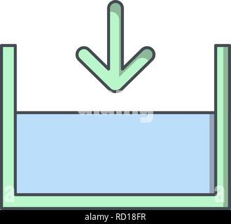 Unter dem Meeresspiegel Vektor Symbol für private und kommerzielle Zwecke............. Stock Vektor