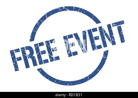 Kostenlose Veranstaltung blau runden Stempel Stock Vektor