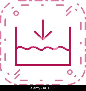 Unter dem Meeresspiegel Vektor Symbol für private und kommerzielle Zwecke............. Stock Vektor