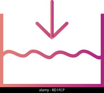 Unter dem Meeresspiegel Vektor Symbol für private und kommerzielle Zwecke............. Stock Vektor