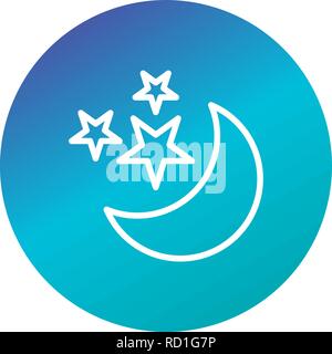 Mond und Sterne Vektor Symbol für private und kommerzielle Zwecke............. Stock Vektor