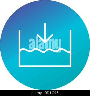 Unter dem Meeresspiegel Vektor Symbol für private und kommerzielle Zwecke............. Stock Vektor