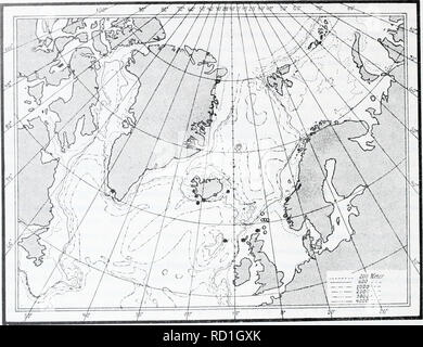 . Die dänische Ingolf-Expedition. Marine Tiere - arktischen Regionen; Wissenschaftliche Expeditionen; arktischen Regionen. 82 MEDUS. E. Ii. Tabelle X. • ich 'imls von J.fii,). Hartlaul) (1913, p- 304) Aufzeichnungen von Leben Gemeinden in Tlic nortiiern Teil der Nordsee aus über den Norden von Schottland nach ein wenig tlie nortJi der Shetland Inseln. Da mas hat es an der Shetland Inseln und in bestimmten Fjorden in der Nähe von Bergen und Aalesuud im südlichen Teil der Westküste von Norwegen (Kramp & Amp; Damas, 1925, S. 278 und 280). Die]) erneut Material stark den bekannten Bereich der Distribution erhöht, die sjjcci Stockfoto