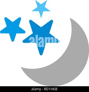 Mond und Sterne Vektor Symbol für private und kommerzielle Zwecke............. Stock Vektor