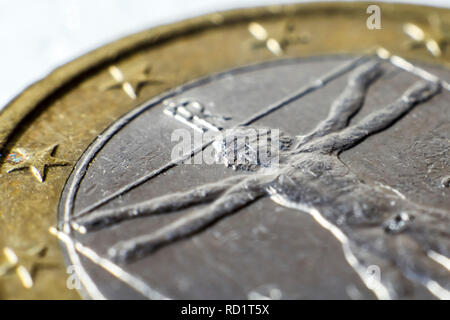 Italienische eurocoin, symbolische Foto Schuldenkrise in Italien, Italienische Euromünze, Symbolfoto Schuldenkrise in Italienisch Stockfoto