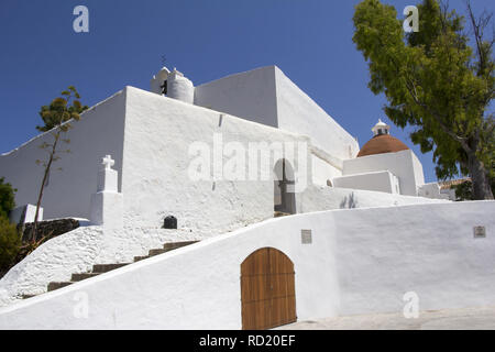 Kirche von Santa Eularia des Riu, Ibiza Spanien Stockfoto