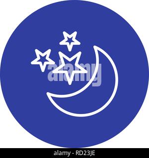 Mond und Sterne Vektor Symbol für private und kommerzielle Zwecke............. Stock Vektor