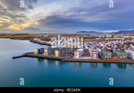 Hafnarfjordur - Vorort von Reykjavik, Island Stockfoto