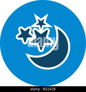 Mond und Sterne Vektor Symbol für private und kommerzielle Zwecke............. Stock Vektor