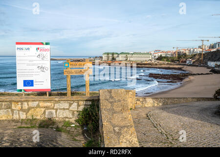 North Beach in Ericeira. Dorf in der Nähe von Lissabon. Portugal Stockfoto