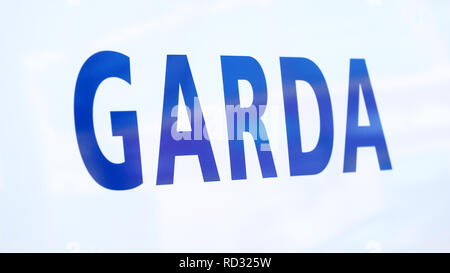 Ein Bild von der Garda Abzeichen Logo. PRESS ASSOCIATION Foto. Bild Datum: Mittwoch, 16. Januar 2019. Photo Credit: Niall Carson/PA-Kabel Stockfoto