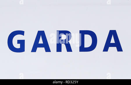 Ein Bild von der Garda Abzeichen Logo. PRESS ASSOCIATION Foto. Bild Datum: Mittwoch, 16. Januar 2019. Photo Credit: Niall Carson/PA-Kabel Stockfoto