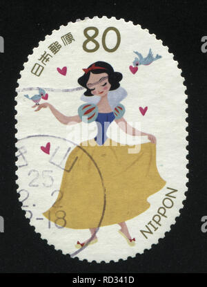 Russland KALININGRAD, 22. APRIL 2016: Briefmarke von Japan gedruckt, zeigt Snow White, ca. 2011 Stockfoto