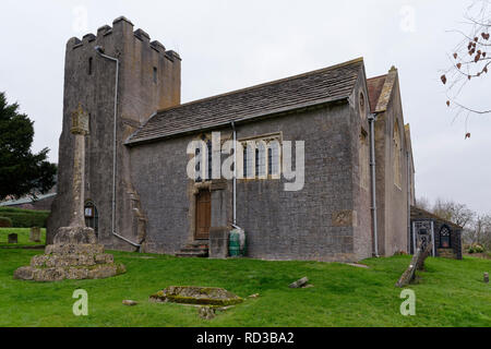 St Andrews Kirche, Loxton, North Somerset 13. Jahrhundert Denkmalgeschützte Stockfoto